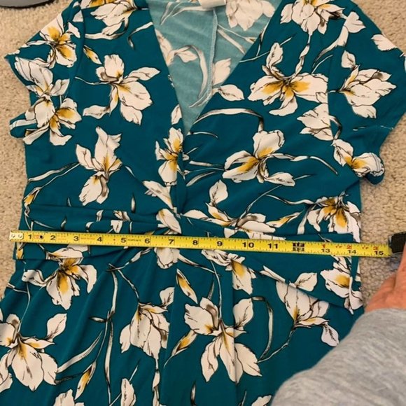 Moci Green Floral Midi Shirtdress S - Picture 6 of 7